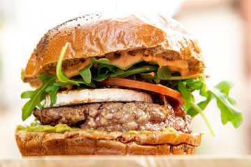 Burger And Fries A plate of fries and a burger