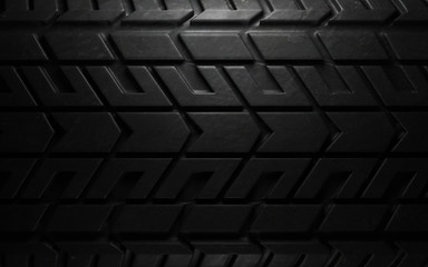 Tire pattern closeup. 3d render