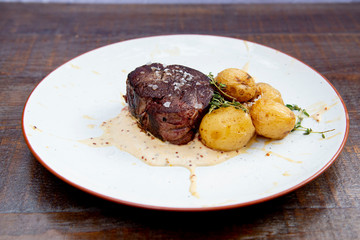 platter of food with french fries