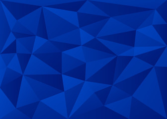 Deep Blue 3D Polygon Geometric Triangles Background Vector Illustration