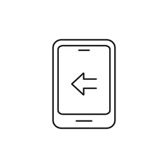 call incoming - minimal line web icon. simple vector illustration. concept for infographic, website or app.