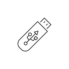 usb drive - minimal line web icon. simple vector illustration. concept for infographic, website or app.
