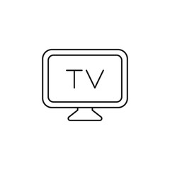 tv - minimal line web icon. simple vector illustration. concept for infographic, website or app.