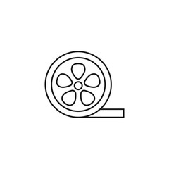 film reel - minimal line web icon. simple vector illustration. concept for infographic, website or app.