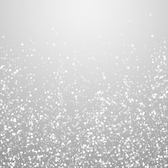 Random white dots Christmas background. Subtle fly