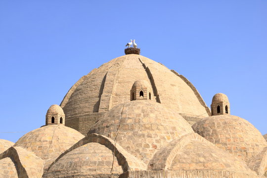 Toki-Zargaron, the covered bazaar of Bukhara, in Uzbekistan