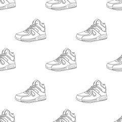 Information flyer prettywomen sketch seamless.