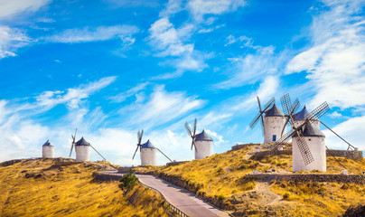 Windmills of Consuegra. Castile La Mancha, Spain