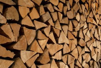 Pile of wood pieces, nice background photo with wood