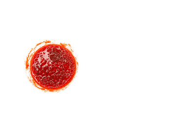 Red jam isolated over white background