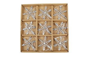 Jewelled snowflake decorations