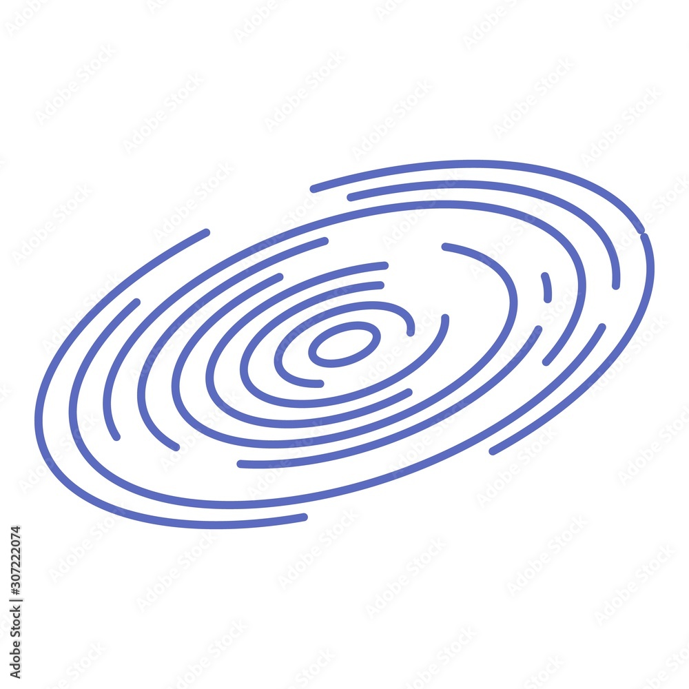 Poster fingerprint icon. isometric of fingerprint vector icon for web design isolated on white background