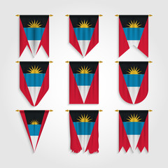 Fototapeta na wymiar Antigua and Barbuda Flag in Different shapes, Flag of Antigua and Barbuda in Various Shapes
