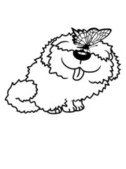 Bobtail mit Schmetterling clipart comic cartoon desig