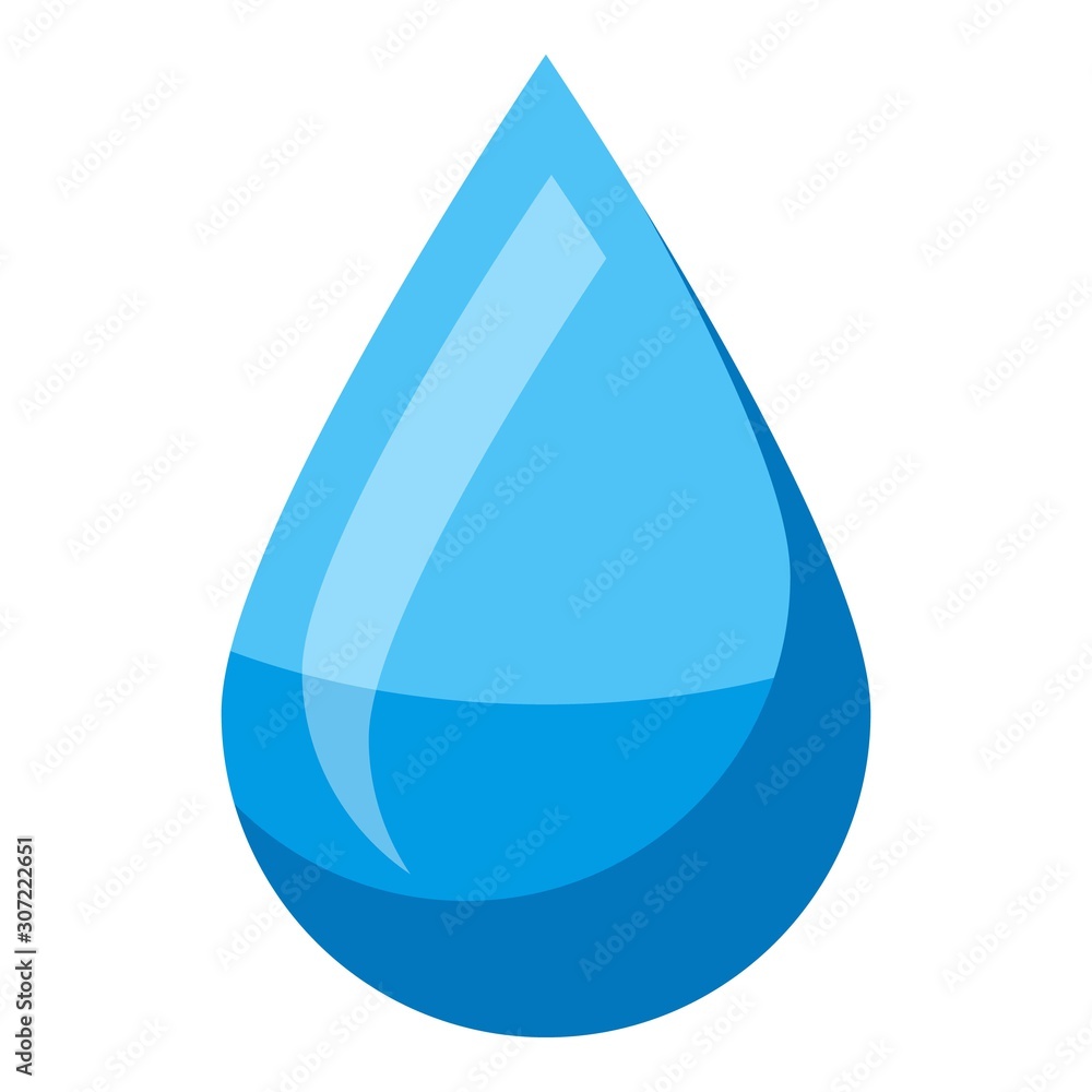 Poster water drop icon. isometric of water drop vector icon for web design isolated on white background