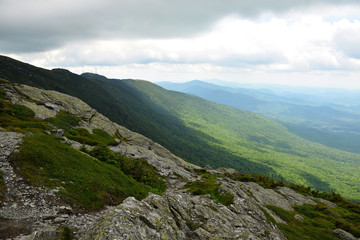 Epic mountainside view from the Sunset Ridge Trail (Mt Mansfield), Underhill, Vermont