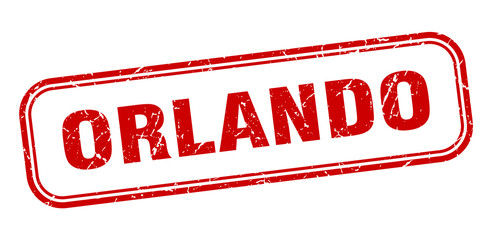 Orlando stamp. Orlando red grunge isolated sign