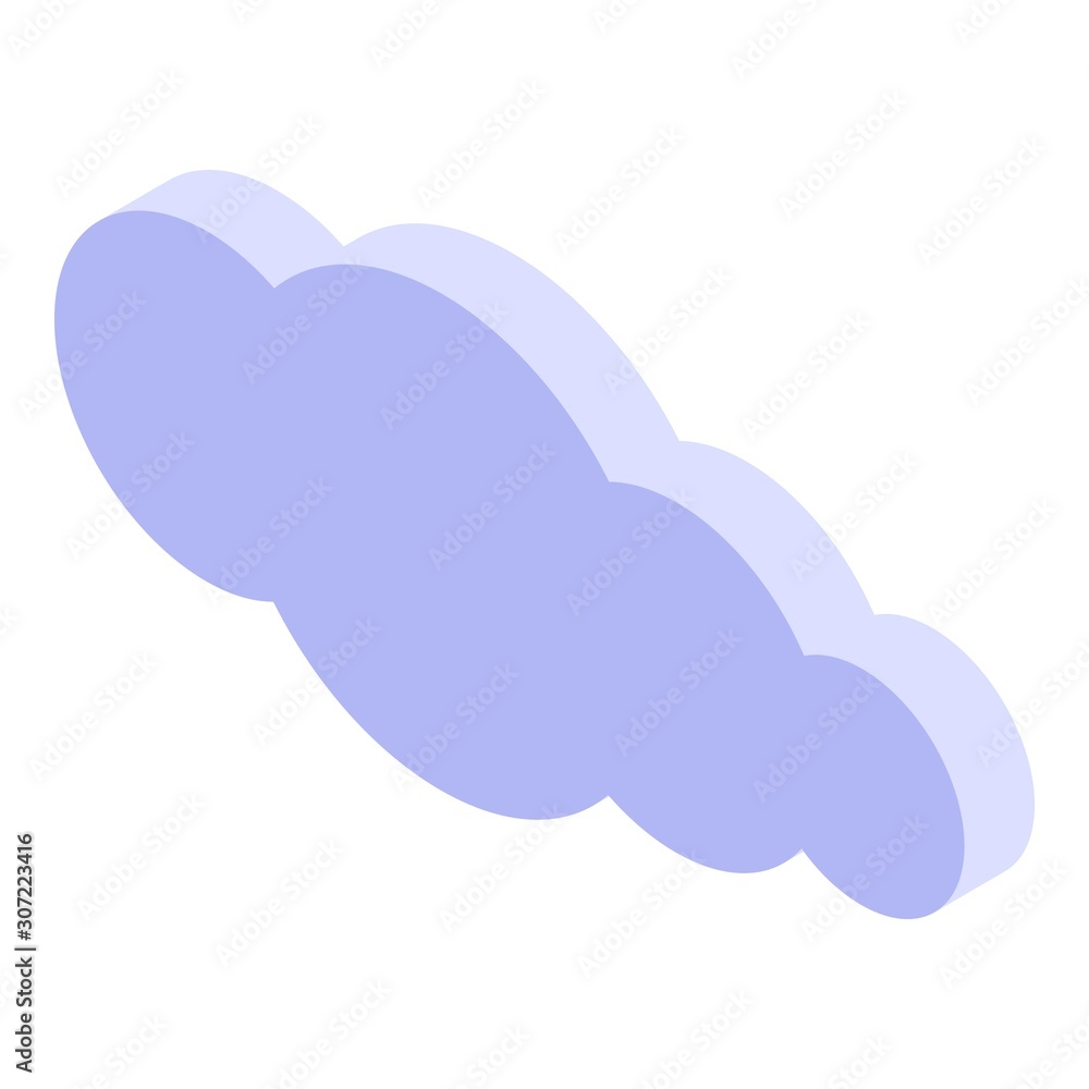 Poster cloud sky icon. isometric of cloud sky vector icon for web design isolated on white background