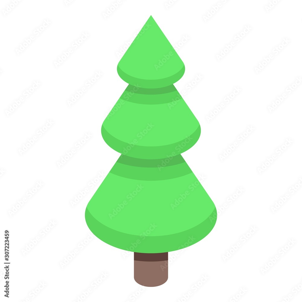 Poster fir tree icon. isometric of fir tree vector icon for web design isolated on white background