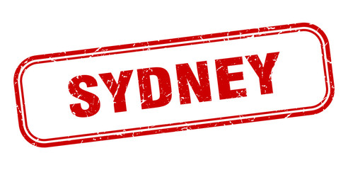 Sydney stamp. Sydney red grunge isolated sign