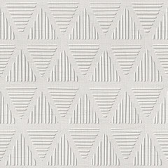 Triangle pattern on carved grunge background seamless texture, white color, 3d illustration