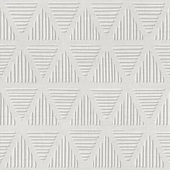 Printed roller blinds 3D Triangle pattern on carved grunge background seamless texture, white color, 3d illustration