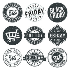 Black Friday Quality Original Stamp Design Vector Art Round Seal.