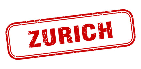 Zurich stamp. Zurich red grunge isolated sign