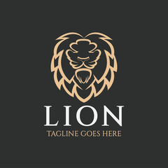 Lion logo design template. Vector illustration