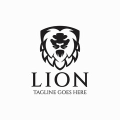Lion logo design template. Vector illustration