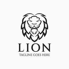 Lion logo design template. Vector illustration 