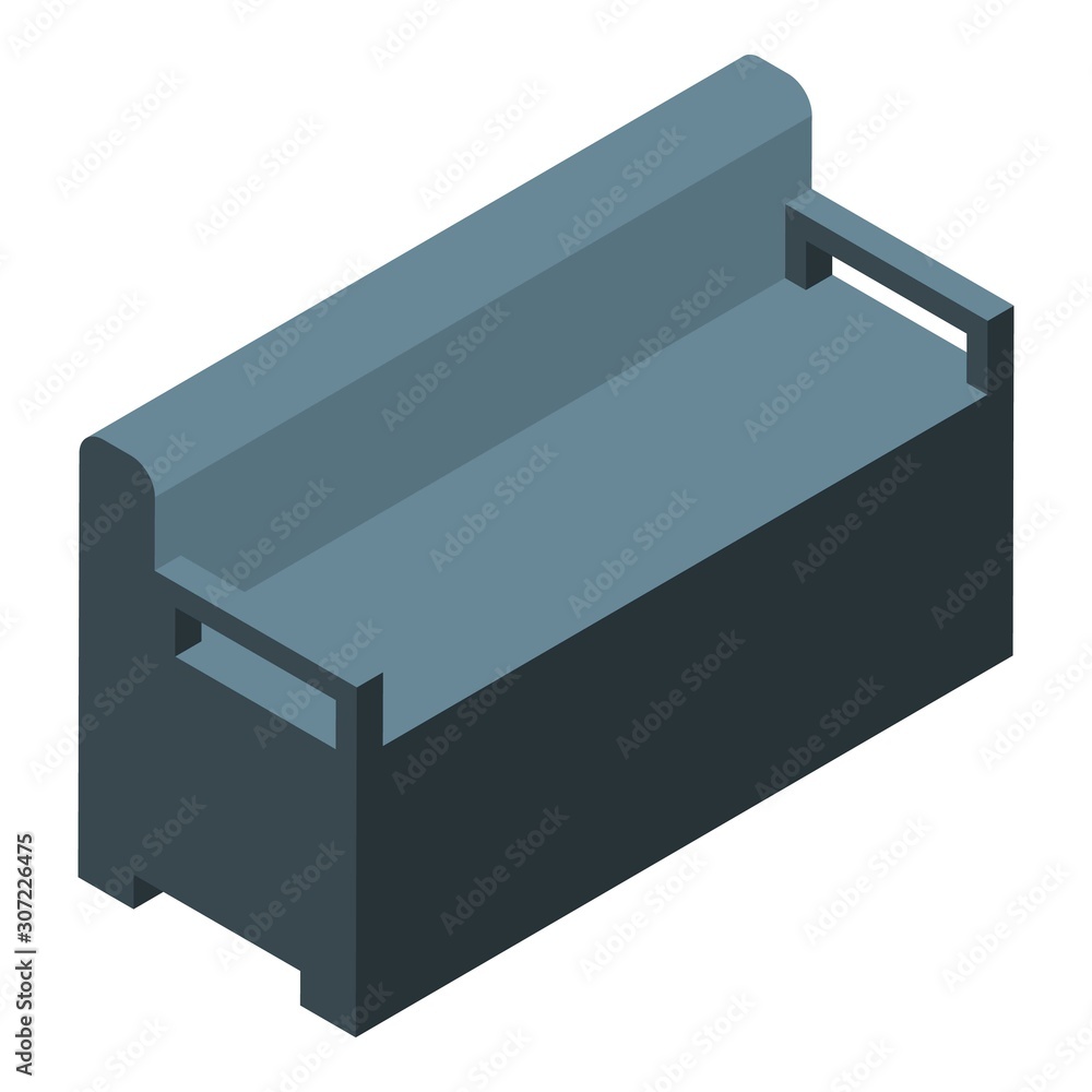 Poster patio sofa icon. isometric of patio sofa vector icon for web design isolated on white background