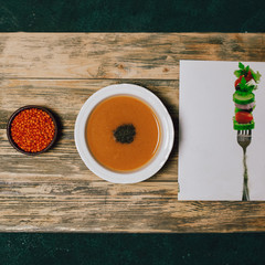 delicious lace soups and lace on the table