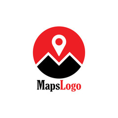Maps Logo Design Template For Business Or Agency.