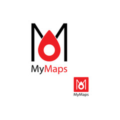 My Maps Logo Template Design For Mobile App Business