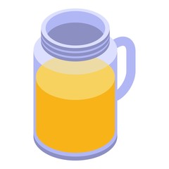 Orange juice jug icon. Isometric of orange juice jug vector icon for web design isolated on white background