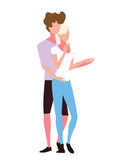 couple in love, man and woman showing affection