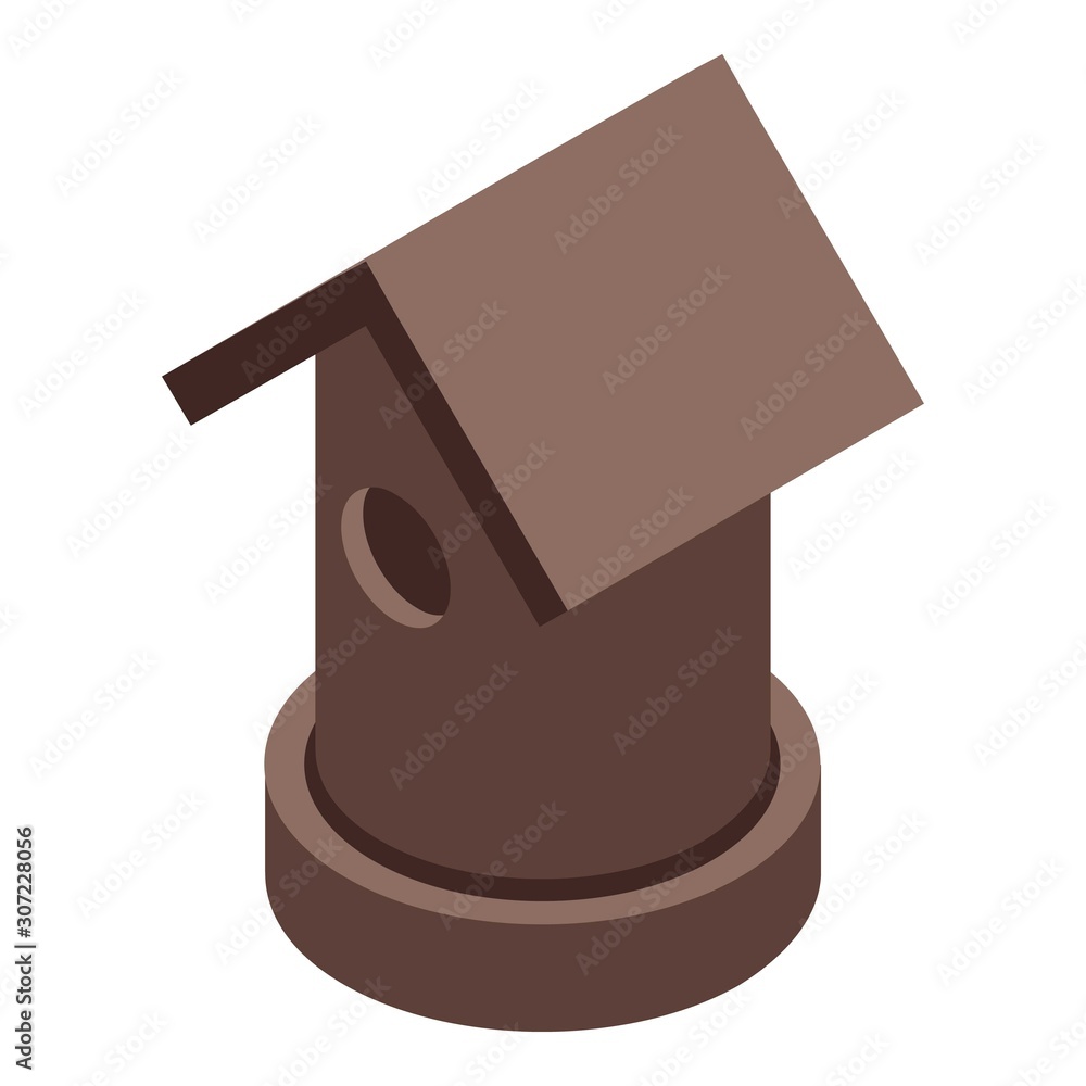 Poster retro bird house icon. isometric of retro bird house vector icon for web design isolated on white ba