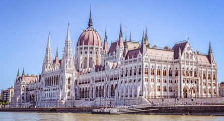 Fototapeta premium Hungarian Parliament Building also known as the Parliament of Budapest 