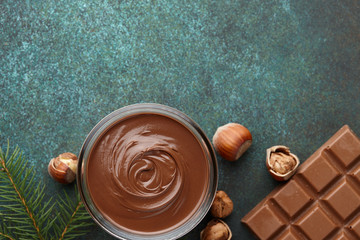 Hazelnut spread with nuts and chocolate