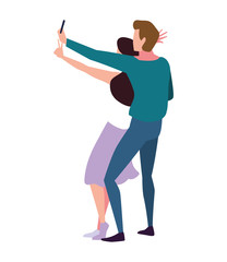 couple in love, man and woman showing affection