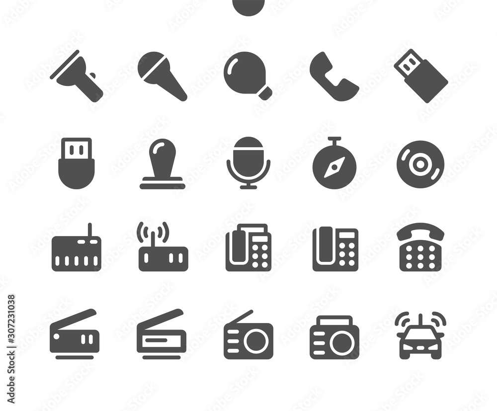 Poster 14 devices v3 ui pixel perfect well-crafted vector solid icons 48x48 ready for 24x24 grid for web gr