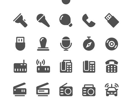 14 Devices v3 UI Pixel Perfect Well-crafted Vector Solid Icons 48x48 Ready for 24x24 Grid for Web Graphics and Apps. Simple Minimal Pictogram
