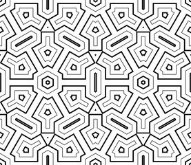 Abstract thin line seamless pattern. Linear ornamental geometric background. Wrapping paper. Vector illustration.           
