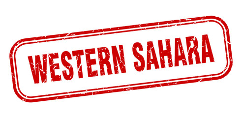 Western Sahara stamp. Western Sahara red grunge isolated sign