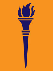 Torch icon Vector illustration Eps 10