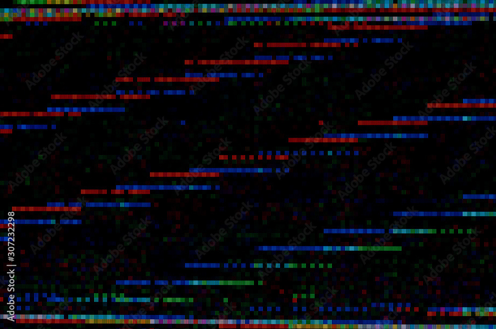 Aufkleber pixel pattern of a digital glitch / abstract background, pattern of a digital glitch.
