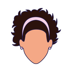 avatar woman head icon, flat design