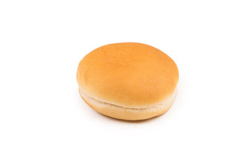 Burger bread isolated on white background.