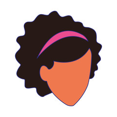 woman with curly hair icon